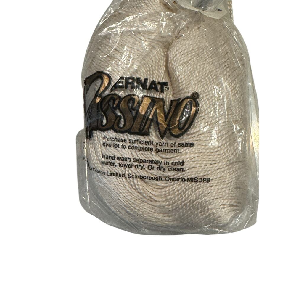 11 Skeins Bernat Cassino 4559 Ivory / Natural Mercerized Cotton Yarn - Picture 3 of 4